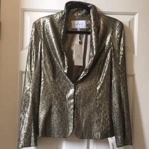 Gold and Black sequin Red Dress Boutique Jacket